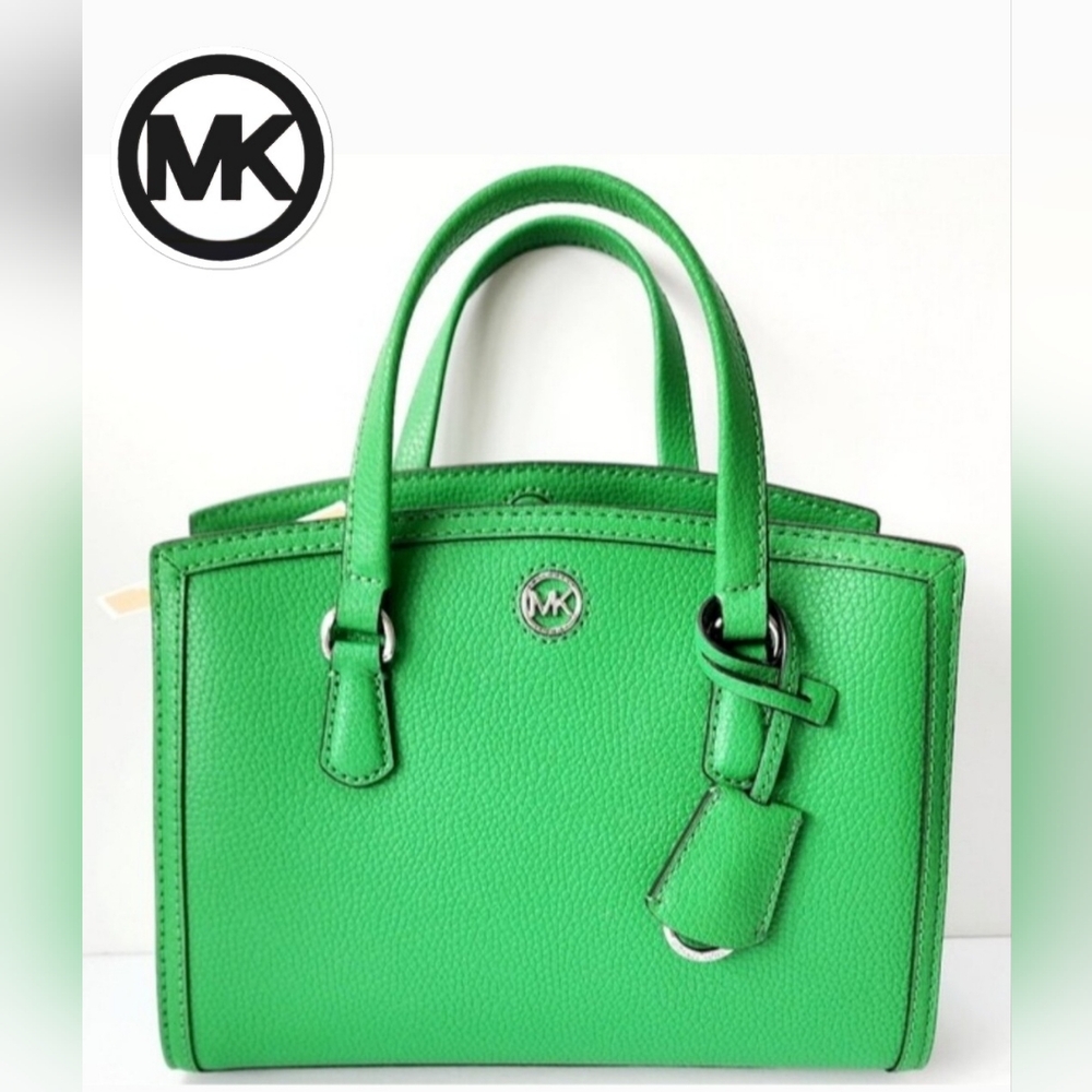 Michael Kors Chantal Bag In Bright Palm Kelly Green Leather